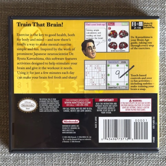 Brain Age: Train Your Brain in Minutes a Day! Nintendo DS Lite 3DS CIB Complete - Picture 5 of 6